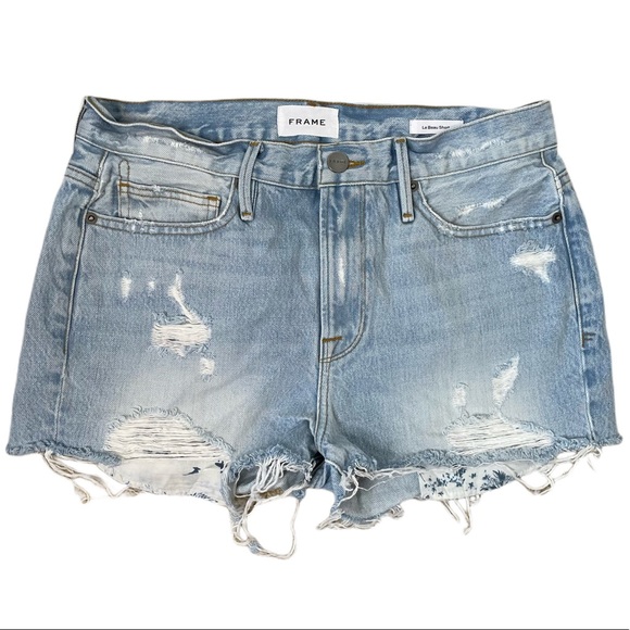 Frame Denim Pants - Frame denim Le Beau distressed shorts size 26